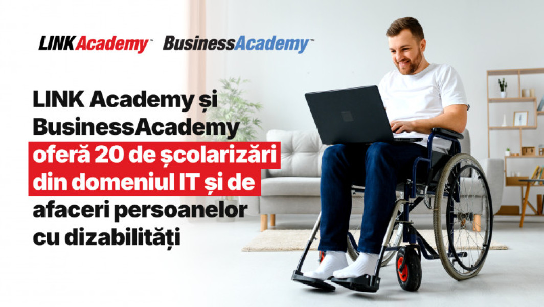 LINK group Professional Education oferă burse pentru persoanele cu dizabilități