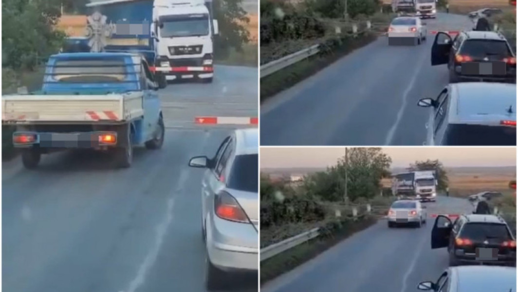 Accidentele rutiere în România: Cinci șoferi ignoră barierele la o trecere de cale ferată din Ialomița